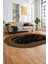 Çerçeveli Mermer Desen Kaymaz Yıkanabilir Oval Yolluk Koridor Salon Halısı, O-Mermer-23-Kahve, 1