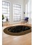 Çerçeveli Mermer Desen Kaymaz Yıkanabilir Oval Yolluk Koridor Salon Halısı, O-Mermer-23-Kahve, 5