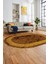 Çerçeveli Mermer Desenli Dijital Kaymaz Yıkanabilir Oval Koridor Salon Halısı, O-Mermer-12-Kahve, 4