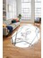 Modern Mermer Desen Dijital Kaymaz Yıkanabilir Oval Yolluk Koridor Salon Halısı, O-Mermer-15-Gümüş, 2