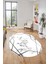 Modern Mermer Desen Dijital Kaymaz Yıkanabilir Oval Yolluk Koridor Salon Halısı, O-Mermer-15-Gümüş, 4