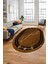 Baskılı Kaymaz Yıkanabilir Mermer Desen Modern Oval Mutfak Yolluk Salon Halısı, O-Mermer-08-Kahve, 4