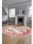 Baskılı Kaymaz Yıkanabilir Çerçeve Mermer Desen Oval Mutfak Yolluk Salon Halısı, O-Mermer-03-Pembe, 4