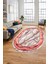 Baskılı Kaymaz Yıkanabilir Çerçeve Mermer Desen Oval Mutfak Yolluk Salon Halısı, O-Mermer-03-Pembe, 5
