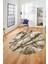 Baskılı Kaymaz Yıkanabilir Mermer Desenli Oval Mutfak Yolluk Salon Halısı, O-Mermer-02-Kahve, 1