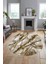 Baskılı Kaymaz Yıkanabilir Mermer Desenli Oval Mutfak Yolluk Salon Halısı, O-Mermer-02-Kahve, 3