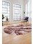 Baskılı Kaymaz Yıkanabilir Mermer Desenli Oval Mutfak Yolluk Salon Halısı, O-Mermer-02-Bordo, 2