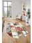 Şık Tasarım Mermer Desenli Dijital Kaymaz Yıkanabilir Oval Koridor Salon Halısı, O-Mermer-28-Bordo, 1