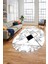 Mermer Desenli Dijital Kaymaz Yıkanabilir Oval Yolluk Koridor Salon Halısı, O-Mermer-20-Gri, 1