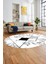 Mermer Desenli Dijital Kaymaz Yıkanabilir Oval Yolluk Koridor Salon Halısı, O-Mermer-20-Gri, 2