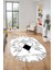 Mermer Desenli Dijital Kaymaz Yıkanabilir Oval Yolluk Koridor Salon Halısı, O-Mermer-20-Gri, 3