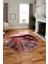 Modern Mermer Desen Kaymaz Yıkanabilir Yuvarlak Mutfak Salon Halısı, Y-Mermer-25-Bordo, 3
