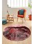 Modern Mermer Desen Kaymaz Yıkanabilir Yuvarlak Mutfak Salon Halısı, Y-Mermer-25-Bordo, 5