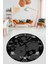 Modern Tasarım Mermer Desen Dijital Kaymaz Yıkanabilir Yuvarlak Salon Halısı, Y-Mermer-30-Antrasit, 5