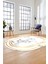 Baskılı Kaymaz Yıkanabilir Modern Mermer Desen Oval Mutfak Yolluk Salon Halısı, O-Mermer-05-Gold, 1