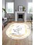 Baskılı Kaymaz Yıkanabilir Modern Mermer Desen Oval Mutfak Yolluk Salon Halısı, O-Mermer-05-Gold, 2