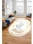 Baskılı Kaymaz Yıkanabilir Modern Mermer Desen Oval Mutfak Yolluk Salon Halısı, O-Mermer-05-Gold, 4