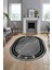 Baskılı Kaymaz Yıkanabilir Mermer Desen Modern Oval Mutfak Yolluk Salon Halısı, O-Mermer-08-Antrast, 2