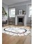 Mermer Desenli Dijital Kaymaz Yıkanabilir Oval Mutfak Koridor Salon Halısı, O-Mermer-11-Bordo, 2