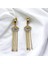 Çelik Göz Desenli ve Nazar Boncuklu Küpe -Vintage Küpe-Gold Küpe 4