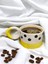 El Yapımı Seramik Mug Modern Sarı Puantiye 1