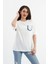 Bisiklet Yaka Kot Cep Detaylı T- Shirt - Ekru 2