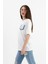 Bisiklet Yaka Kot Cep Detaylı T- Shirt - Ekru 3