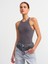 3694 Halter Yaka T-Shirt-Füme 1
