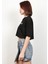 Kadın Let`s Handout Baskılı Crop Top T-Shirt 3