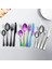 Beautylife Store Çatal Kaşık Seti 12 Piece Paslanmaz Çelik Çatal Kaşık Kutusu Seti ，dinner Spoon, Suitable For Dinner For 3 People Renkli (Yurt Dışından) 2