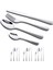 Çatal Kaşık Seti 12 Piece Paslanmaz Çelik Çatal Kaşık Kutusu Seti ，dinner Spoon, Suitable For Dinner For 3 People Gümüş (Yurt Dışından) 1