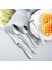 Çatal Kaşık Seti 12 Piece Paslanmaz Çelik Çatal Kaşık Kutusu Seti ，dinner Spoon, Suitable For Dinner For 3 People Gümüş (Yurt Dışından) 2