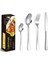 Çatal Kaşık Seti 12 Piece Paslanmaz Çelik Çatal Kaşık Kutusu Seti ，dinner Spoon, Suitable For Dinner For 3 People Gümüş (Yurt Dışından) 4