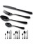 Çatal Kaşık Seti 12 Piece Paslanmaz Çelik Çatal Kaşık Kutusu Seti ，dinner Spoon, Suitable For Dinner For 3 People Siyah (Yurt Dışından) 1