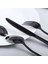 Çatal Kaşık Seti 12 Piece Paslanmaz Çelik Çatal Kaşık Kutusu Seti ，dinner Spoon, Suitable For Dinner For 3 People Siyah (Yurt Dışından) 3