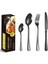 Çatal Kaşık Seti 12 Piece Paslanmaz Çelik Çatal Kaşık Kutusu Seti ，dinner Spoon, Suitable For Dinner For 3 People Siyah (Yurt Dışından) 5