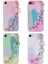 iPhone Se 2020 - Uyumlu Simli Desenli El Askılı Tutacaklı Gkm Elsa Silikon Kapak-Pembe Koyu 2