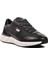 152-19498 Siyah-Beyaz Deri Erkek Sneaker 1