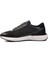 152-19498 Siyah-Beyaz Deri Erkek Sneaker 3