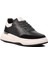 152-19559 Siyah-Beyaz Deri Erkek Sneaker 3