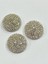 Taşlı Düğme /taşlı Klipsli Düğme/ 3 Lü Set/ 2,7 cm Gümüş 1