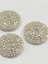Taşlı Düğme /taşlı Klipsli Düğme/ 3 Lü Set/ 2,7 cm Gümüş 2