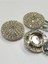 Taşlı Düğme /taşlı Klipsli Düğme/ 3 Lü Set/ 2,7 cm Gümüş 4
