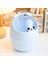 Mavi Stil Ins Çöp Tenekesi Organizatör Ins Masaüstü Kapaklı Kawaii Sevimli Ayı Çöp Kutusu Saklama Kutusu Kız Kalemlik Depolama Kovası Flip Top (Yurt Dışından) 1