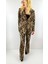 Leopar Desenli Ceket Pantolon Takım 2