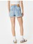 Kot Şort Mini Paçaları Katlamalı Cepli Standart Bel Slim Fit 4