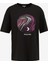 Siyah Kadın Loose Fit Baskılı T-Shirt D4SL-TST3039 1