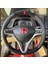 Honda Civic Fd6 Araca Özel Direksiyon Kılıfı (Tüylü Alcantra Nokta Kırmızı Yüzüklü) 1