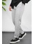 Erkek Double Paça Beli Lastikli Relax Fit Jogger Pantolon Gri EDW036 1