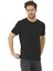 Erkek Slim Fit Dar Kalıp %100 Pamuk Bisiklet Yaka T-Shirt Siyah EDW039 1